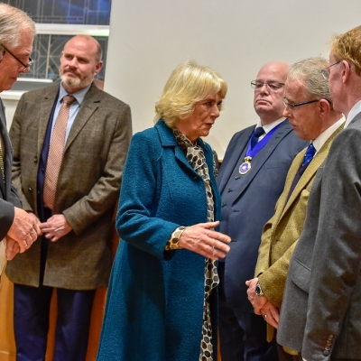 Keith Maslin meets the Duchess of Cornwall at Malmesbury museum opening